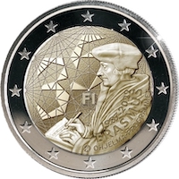 2 euron kolikko: Erasmus-ohjelma 35v 2 euron kolikko: Erasmus-ohjelma 35v