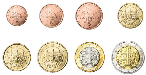 Slovakiassa käyttöön eurokolikot