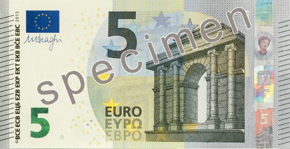 Uusi viiden euron seteli esiteltiin Uusi viiden euron seteli esiteltiin